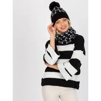 Čepice Dámská čepice AT CZ CM 319 černá a bílá jedna velikost