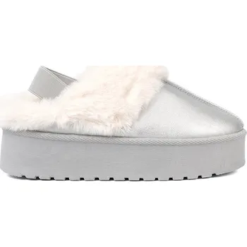 Dívčí sněhule Komfortní sněhule stříbrné dámské platforma 36