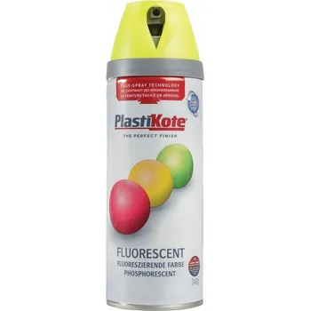 Barva ve spreji PLASTIKOTE FLUORESCENČNÍ LAK ŽLUTÝ SPREJ 400ML