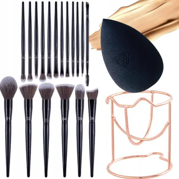 Kosmetický štětec SADA ZOREYA PROFESIONÁLNÍCH ŠTĚTCŮ NA MAKE-UP + HOUBIČKA NA MAKE-UP (BLENDER)