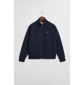 Pánská mikina MIKINA GANT QUILTED CORD COLLAR FULL ZIP EVENING BLUE