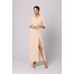 K163 Maxi šaty - krémové EU XL