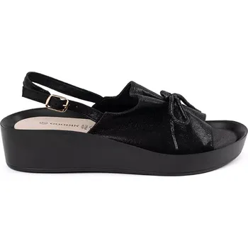 Dámské sandále Komfortní sandály černé dámské na klínku 41