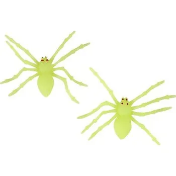 Karnevalový doplněk Dekorace pavouci svítící ve tmě 2 ks