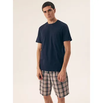 Pánské pyžamo Pyžamo Dexter 42617-59X Námořnická modrá - Henderson XXL