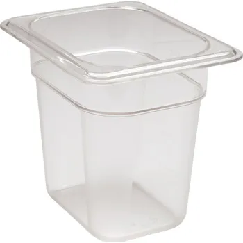 Dóza na potraviny Cambro Nádoba Camwear GN 1/8 z polykarbonátu, Cambro, 1,5 l, H 150 mm, 1,5L, Průhledná, 161x132x(H)150mm