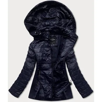 Tmavě modrá prošívaná dámská bunda s pružnými vsadkami (RQW-7012) tmavě modrá L (40)