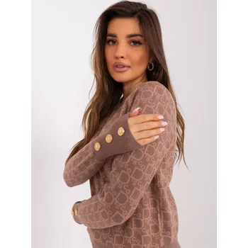 Dámský svetr Přepínač AT SW 2342.46P světle hnědá jedna velikost