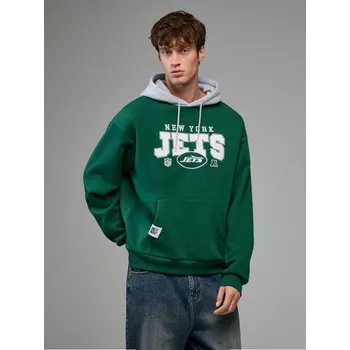 Pánská mikina House Mikina s potiskem New York Jets - XS - House - tmavozelený - 501FX-79X