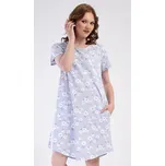 Dámské domácí šaty Nature modro-bílé - Vienetta XL