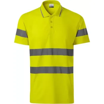 Pánská košile Rimeck HV Runway M polokošile MLI-2V997 fluorescenční žlutá pánské XL