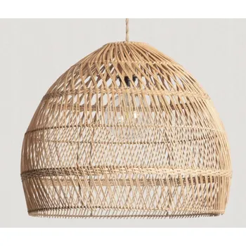 Přírodní závěsné svítidlo z ratanu Yamil Ø55 cm Boho