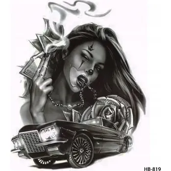 Odstranitelné tetování 3D dočasné tetování NALEPovací ŽENA VELKÝ VZOR