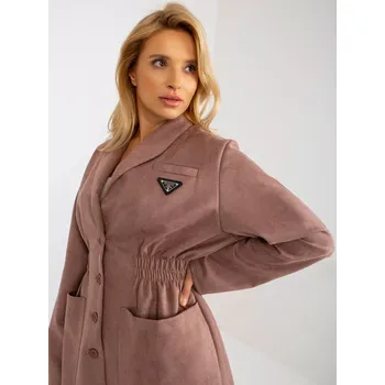 Dámský kabát Dámský kabát LK PL 509128 .19 tmavě růžová - FPrice jedna velikost