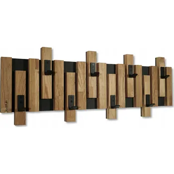 Věšák Dřevěný nástěnný věšák na oblečení Lamele 80 cm do předsíně