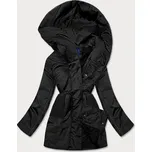 Černá dámská bunda s kapucí (HO-22) odstíny černé L (40)
