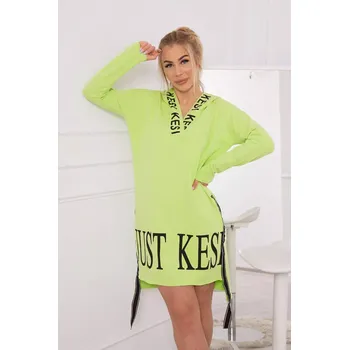 Dámské šaty Šaty s kapucí a potiskem pistácie UNI