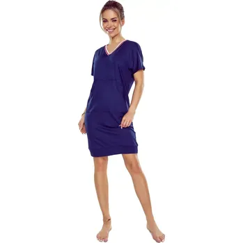 Noční košile Fleur blue - ELDAR tmavě modrá XL