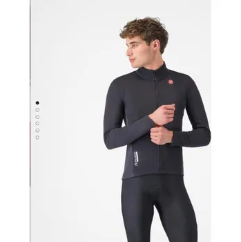 Cyklistická bunda Castelli Entranta 2 Jacket bunda, light black/dark gray - XXL