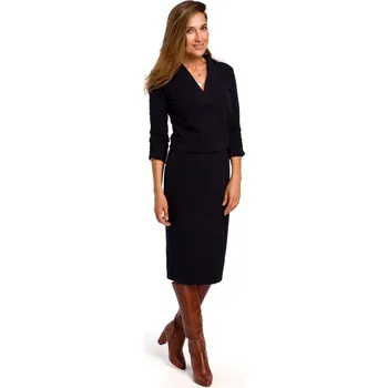 Dámské šaty Dámské šaty S194 tmavě modré - Stylove M-38