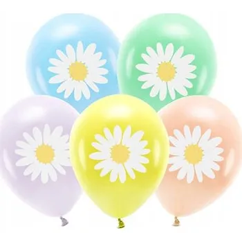 Balónek _xx_Eco balónky 30 cm, sedmikrásky, mix (1 balení / 5 ks)