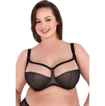 Podprsenka Měkká dámská podprsenka SOFT CLARA MAXI ART. 1212 ČERNÁ A BÉŽOVÁ 70K