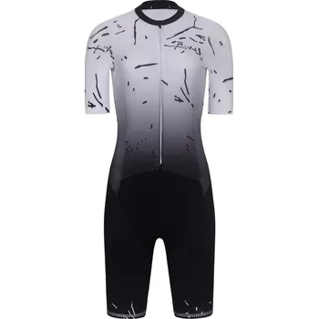 cyklistický dres RIVANELLE Cyklistická kombinéza - TEMPO - bílá/černá XS