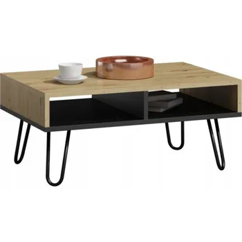 Konferenční stolek Konferenční stolek Kobi obdélníkový 100 x 50 x 55 cm černý, dub artisan