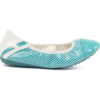 Dámské baleríny Zajímavé dámské modré baleríny bez podpatku 36