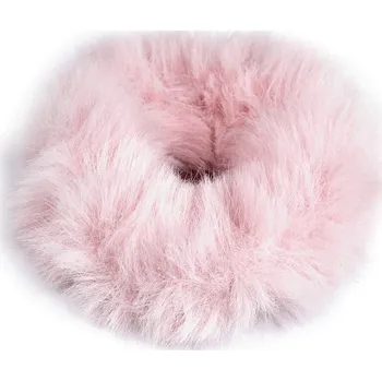 Gumička do vlasů kožešinová - 3 růžová nejsv.