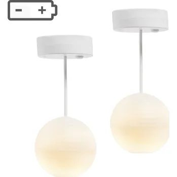 Domeček pro panenku Lundby 2 stropní svítidla rýžová kulatá LED