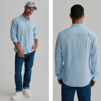 Pánská košile Diverse pánská košile casual dlouhý rukáv regular bavlna velikost L