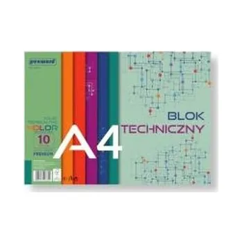 Set školních potřeb Blok techniczny A4 Premium kolor 250g 10 arkuszy