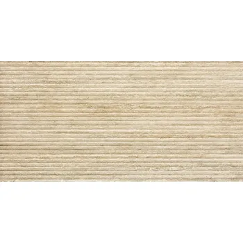 Dlažba Thermae Verso Str. 3D Fluted Travertino Classic Rett. - obkládačka rektifikovaná 60x120 béžová TRV65RT