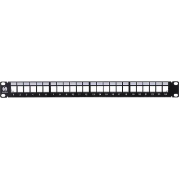Patch panel Patch panel Netrack 104-20, 24 portů, černý