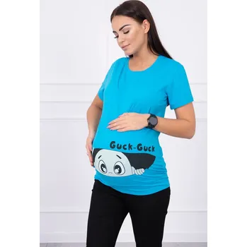 Dámské tričko Kesi Těhotenská halenka Guck - vyp Barva: Modrá, Velikost: L