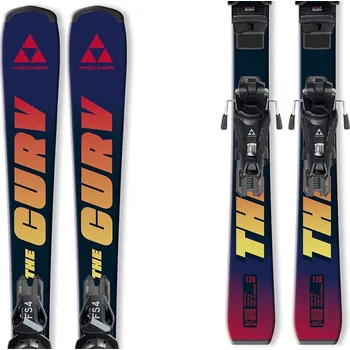 Zimní sport FISCHER THE CURV JR (100-120) JRS + FS 4 CA JRS 25/26 120 modrá/červeno/žlutá