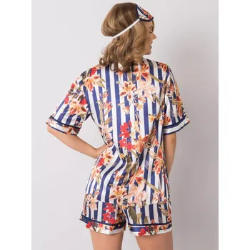 Dámské pyžamo Sada BR KMPL 7042 bílá a tmavě modrá XL