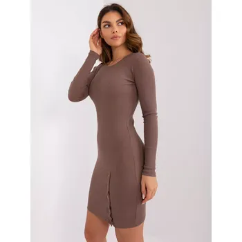 Dámské šaty Šaty RV SK 7246.29 hnědá L