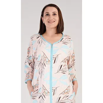 Dámské šaty Dámské domácí šaty s tříčtvrtečním rukávem Melissa mentolová 3XL