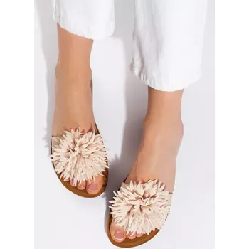 Dámské žabky Krásné nazouváky hnědé dámské bez podpatku 37