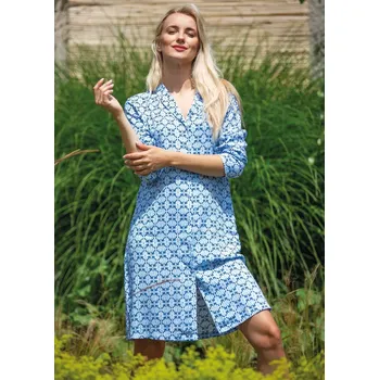 Košile Key LND 721 B25 Viskóza 3/4 S-XL rozepínací modrá S