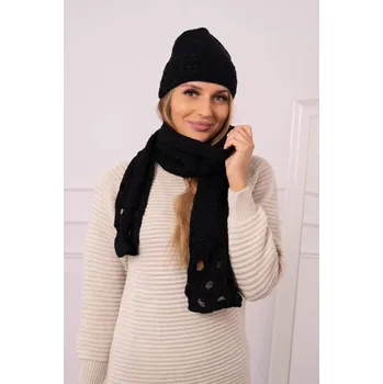 Dámská souprava s šátkem Julita K382 černá UNI