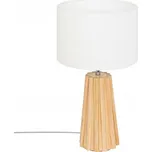 NOČNÍ LAMPA STOLNÍ DŘEVĚNÁ S BÍLÝM STÍNIDLEM výška 53cm DO OBÝVACÍHO POKOJE LOŽNICE