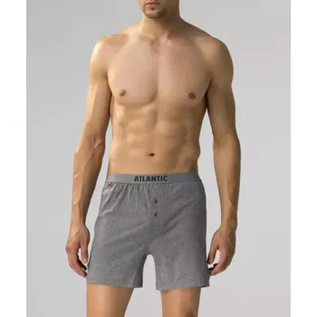 Boxerky Pánské boxerky Atlantic 2MBX-025/24 A'2 M-2XL černošedá melanž XL