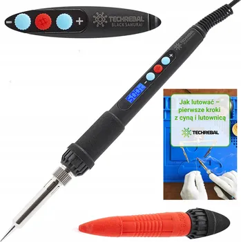Páječka PŘESNÁ PÁJECÍ PÁJEČKA ČERNÁ SAMURAI 60 W S DISPLEJEM 180-500 °C