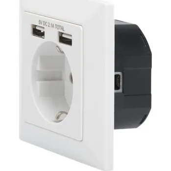 Elektrická zásuvka Elektrická Zásuvka Digitus bílá