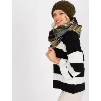 Šála Tunelová šála AT KM 1402.20 černá a béžová jedna velikost