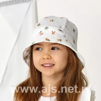 Dívčí tričko Dívčí klobouk AJS 48-227 směs barev 52 cm