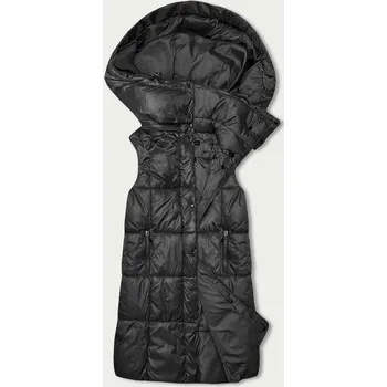 Dámská vesta Jednoduchá černá dámská vesta s kapucí (YP-22072-1) odstíny černé L (40)